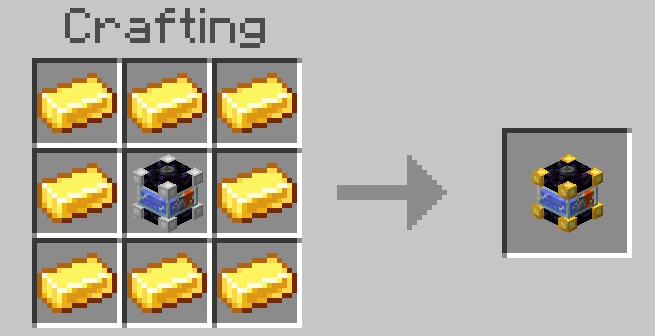 Gold Cobblestone Generator Recipe