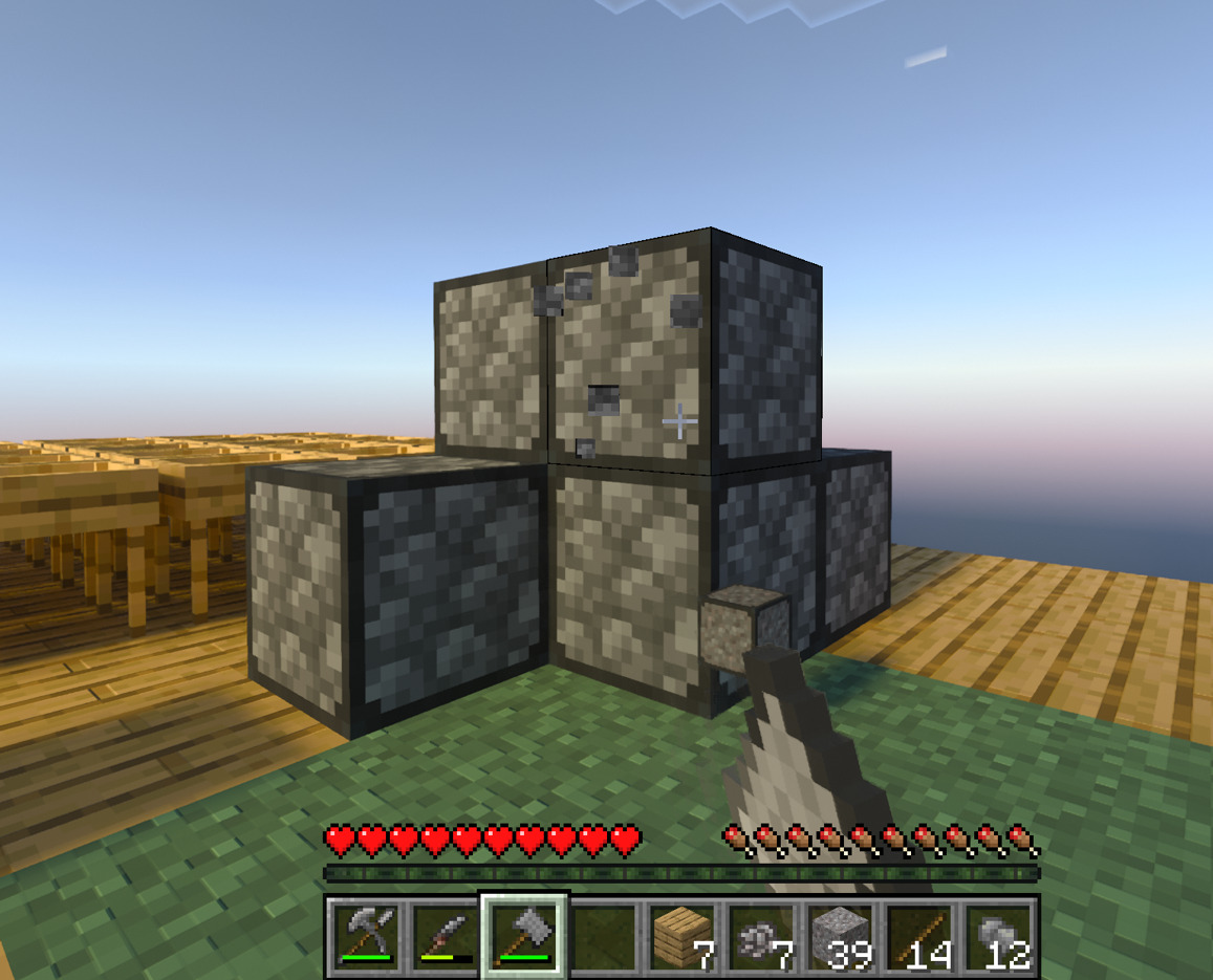 Compressed Cobblestone, Gravel, and Sand